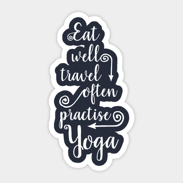 Eat, travel, yoga Sticker by LebensART